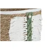 Basket set Home ESPRIT White Green Natural Natural Fibre Tropical 39 x 39 x 47 cm (3 Pieces)