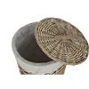 Basket set Home ESPRIT Beige Natural wicker 45 x 45 x 55 cm 3 Pieces