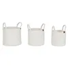 Basket set Home ESPRIT White Modern 30 x 30 x 28 cm (3 Pieces)