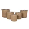 Basket set Home ESPRIT Natural Natural Fibre 37 x 37 x 41 cm (5 Pieces)