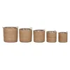 Basket set Home ESPRIT Natural Natural Fibre 37 x 37 x 41 cm (5 Pieces)