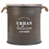 Storage Box with Lid Alexandra House Living Urban Brown Hemp Metal Fir wood 35 x 35 x 37 cm With handles Circular