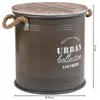 Storage Box with Lid Alexandra House Living Urban Brown Hemp Metal Fir wood 35 x 35 x 37 cm With handles Circular