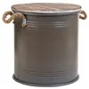 Storage Box with Lid Alexandra House Living Urban Brown Hemp Metal Fir wood 35 x 35 x 37 cm With handles Circular