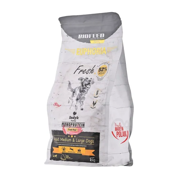 Fodder Biofeed Euphoria Fresh Adult Medium & Large Monoprotein Turkey Turkey 2 Kg Adult 2,3 Kg