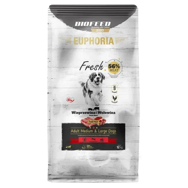 Фураж Biofeed Euphoria Fresh Adult Medium & Large Хряк 12 kg Для взрослых 12,7 KG
