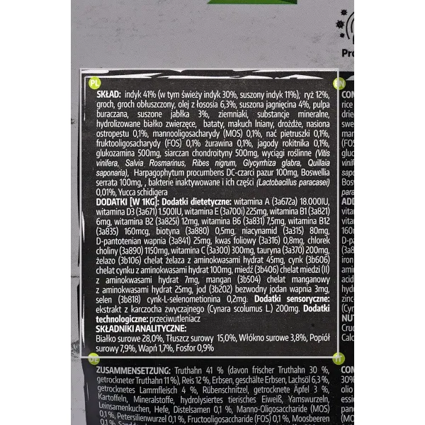 Фураж Biofeed Euphoria Fresh Adult Medium & Large индейка 2 Kg Для взрослых 2,3 Kg