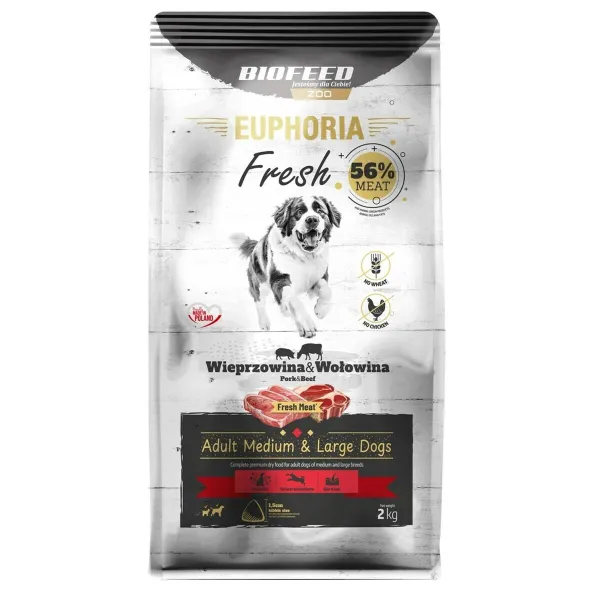 Rehu Biofeed Euphoria Fresh Adult Medium & Large Possu 2 Kg Aikuinen 2,3 Kg