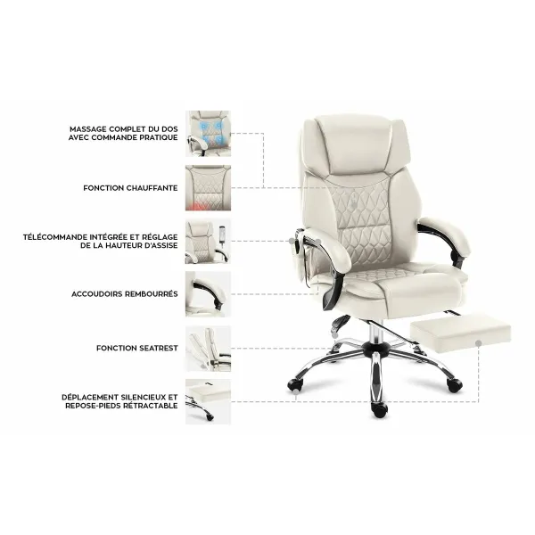 Kontoritool Mark Adler MA-BOSS 6.0 BEIGE Valge