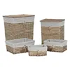 Basket set Home ESPRIT Beige Natural wicker 47 x 35 x 55 cm 5 Pieces