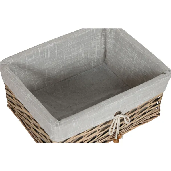 Basket set Home ESPRIT Beige Natural wicker 47 x 35 x 55 cm 5 Pieces