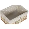 Basket set Home ESPRIT Green Beige Natural wicker 47 x 35 x 55 cm 5 Pieces