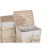 Basket set Home ESPRIT Green Beige Natural wicker 47 x 35 x 55 cm 5 Pieces