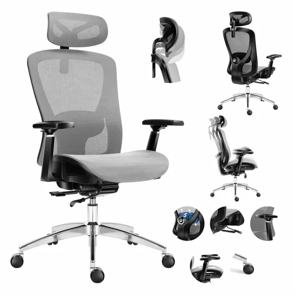 Toimistotuoli Mark Adler MA-EXPERT 5.3 GREY MESH Harmaa