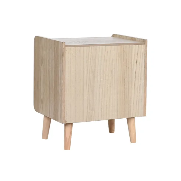 Nightstand Home ESPRIT Natural Rattan Paolownia wood 40 x 30 x 48 cm