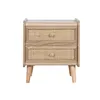 Nightstand Home ESPRIT Natural Rattan Paolownia wood 40 x 30 x 48 cm