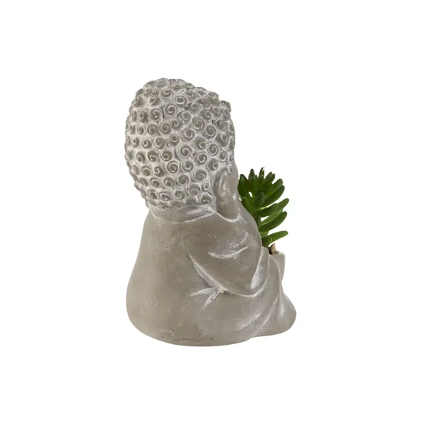 Decorative Plant Home ESPRIT Polyethylene Cement Buddha Oriental 8,5 x 7 x 11 cm (3 Units)