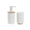 Bath Set Home ESPRIT White Natural Bamboo polystyrene 7 x 7 x 16 cm