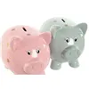 Money box Home ESPRIT Dolomite Pig 22 x 15,5 x 17,5 cm (2 Units)