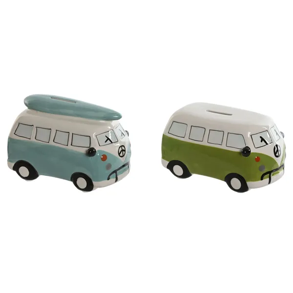 Money box Home ESPRIT Dolomite Van 16 x 10 x 11 cm (2 Units)