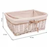 Set of Baskets Alexandra House Living White wicker Willow wood 3 Pieces