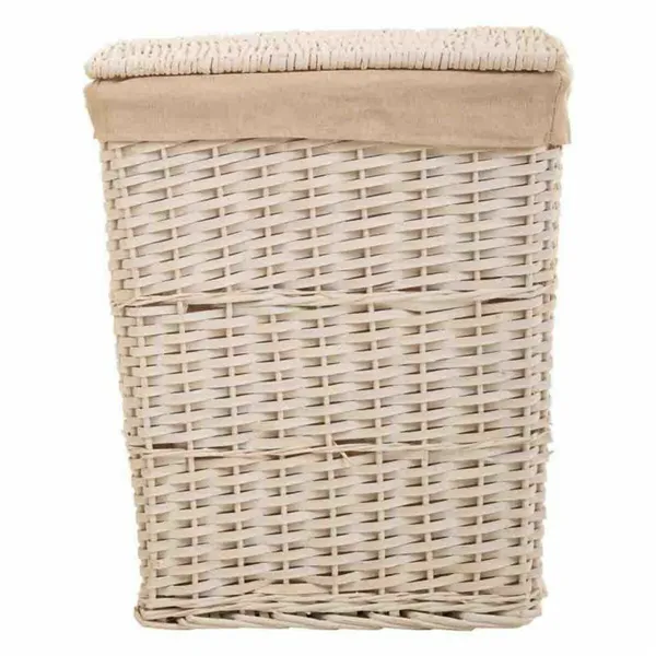 Set of Baskets Alexandra House Living White wicker Willow wood 3 Pieces