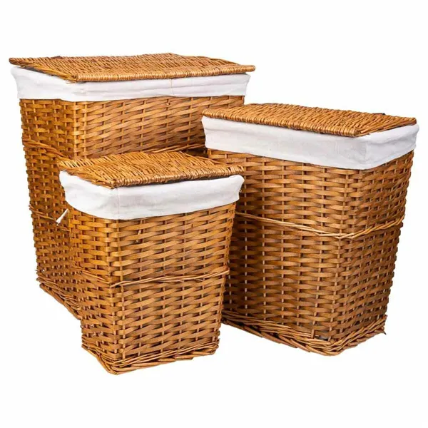 Set of Baskets Alexandra House Living Brown 3 Pieces