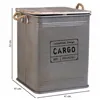 Laundry basket Alexandra House Living Cargo Grey Hemp Metal Fir wood