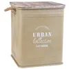 Laundry basket Alexandra House Living Urban Beige Hemp Metal Fir wood