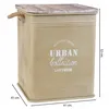 Laundry basket Alexandra House Living Urban Beige Hemp Metal Fir wood