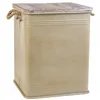 Laundry basket Alexandra House Living Urban Beige Hemp Metal Fir wood