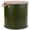 Laundry basket Alexandra House Living Factory Green Hemp Metal Fir wood