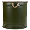 Laundry basket Alexandra House Living Factory Green Hemp Metal Fir wood