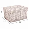 Storage boxes Alexandra House Living White wicker Willow wood 2 Pieces