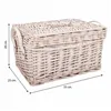 Storage boxes Alexandra House Living White wicker Willow wood 2 Pieces