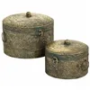 Set of decorative boxes Alexandra House Living Golden Iron 24 x 25 x 19 cm 18,5 x 18,5 x 15 cm 2 Pieces