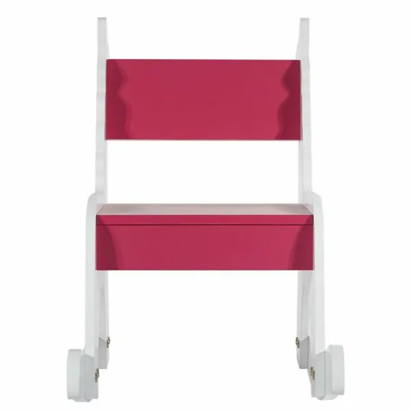 Rocking chair Alexandra House Living White Red MDF Wood 33 x 55 x 51,5 cm Children's Giraffe