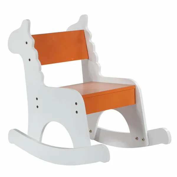 Rocking chair Alexandra House Living White Orange MDF Wood 33 x 55 x 51,5 cm Children's Giraffe