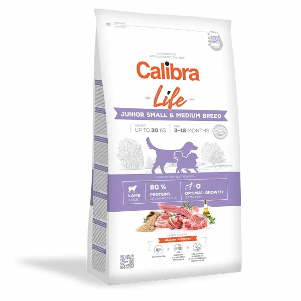 Lopbarība Calibra Jēra gaļa 12 kg Bērns/Juniors 12,7 KG