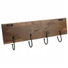 Wall mounted coat hanger Alexandra House Living Brown Iron Mango wood 5 x 18 x 50 cm