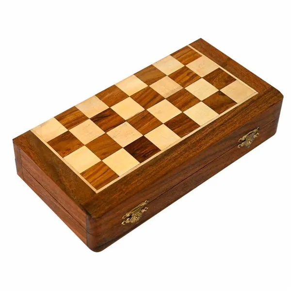 Chess Alexandra House Living Brown Acacia 25 x 4 x 25 cm Magnetic