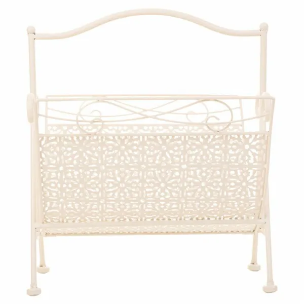 Magazine rack Alexandra House Living White Ironwork 36 x 33 x 38 cm