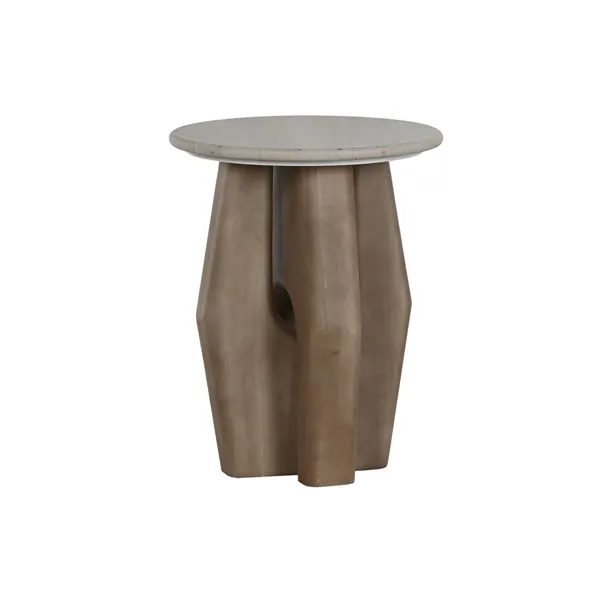 Side table Home ESPRIT Wood Marble 40 x 40 x 51 cm