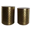 Set of 2 tables Home ESPRIT Golden Metal 43 x 43 x 54 cm