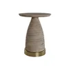 Side table Home ESPRIT Golden Natural Wood Metal 41 x 41 x 53 cm