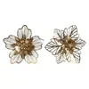 Wall Decoration Home ESPRIT Golden Modern Flower 51 x 6 x 51 cm (2 Units)