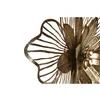 Wall Decoration Home ESPRIT Golden Modern Flower 51 x 6 x 51 cm (2 Units)