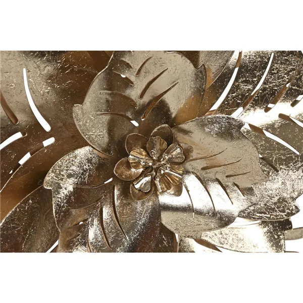 Wall Decoration Home ESPRIT Golden Modern Flower 51 x 6 x 51 cm (2 Units)