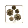 Wall Decoration Home ESPRIT Golden Flower 50 x 5 x 50 cm