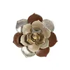 Wall Decoration Home ESPRIT Golden Terracotta Modern Flower 51 x 6,5 x 51 cm